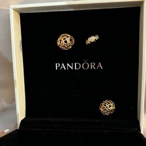 Pandora Rose Gold Intricate Charm Trio